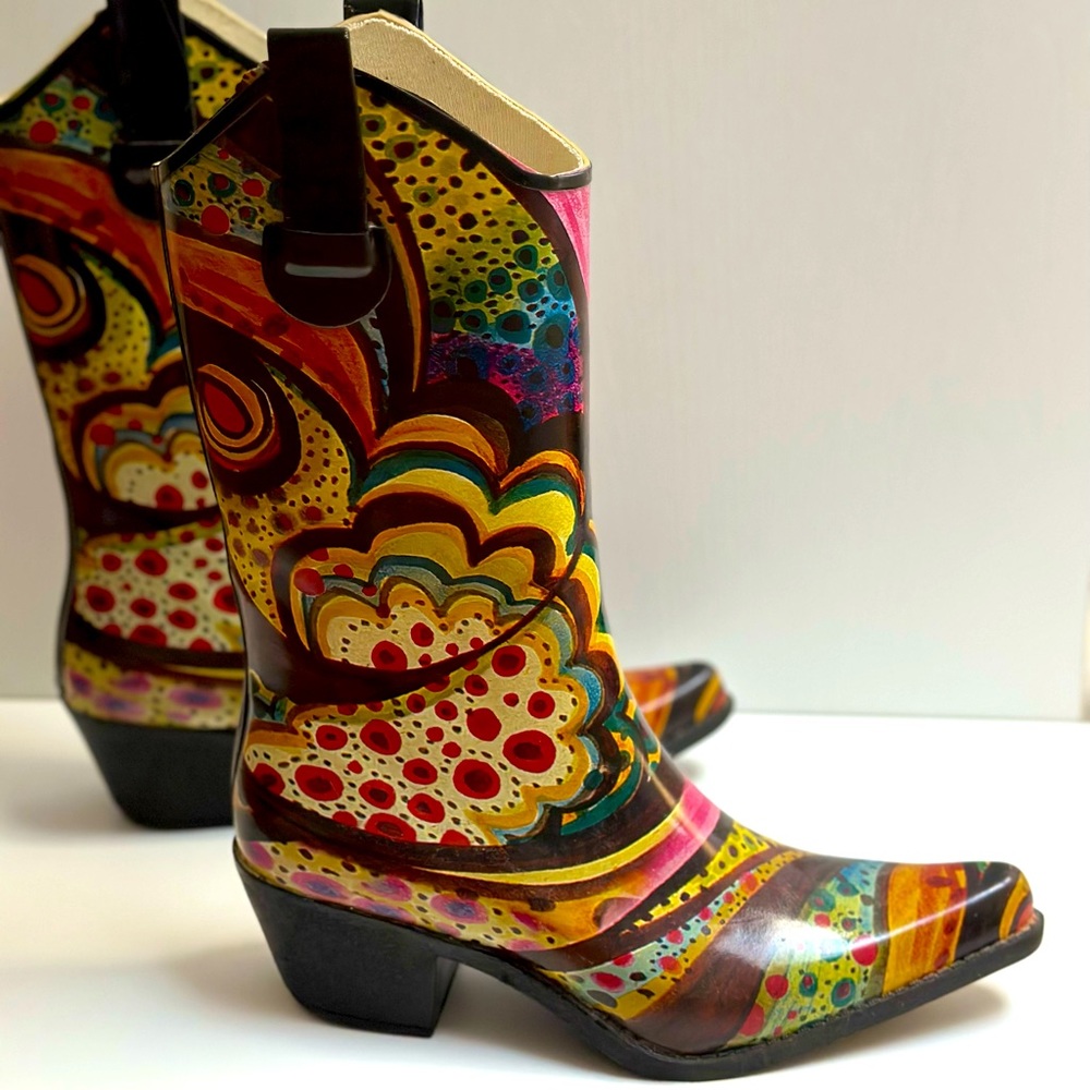 Cute cowboy rain boots